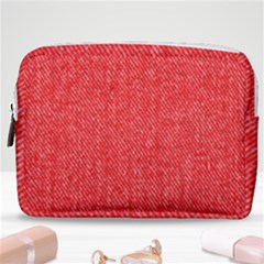 Red Denim Design  Make Up Pouch (medium) by ArtsyWishy