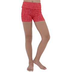 Red Denim Design  Kids  Lightweight Velour Yoga Shorts by ArtsyWishy