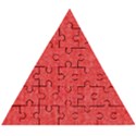 Red Denim Design  Wooden Puzzle Triangle View1