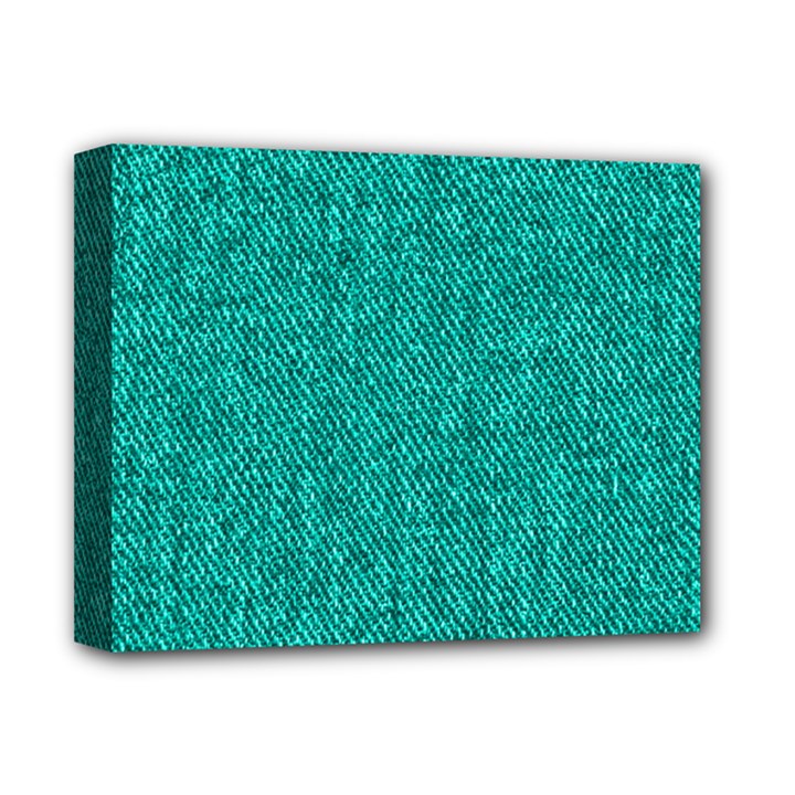 Green Denim Deluxe Canvas 14  x 11  (Stretched)