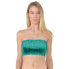 Green Denim Bandeau Top by ArtsyWishy