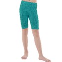 Green Denim Kids  Mid Length Swim Shorts View1