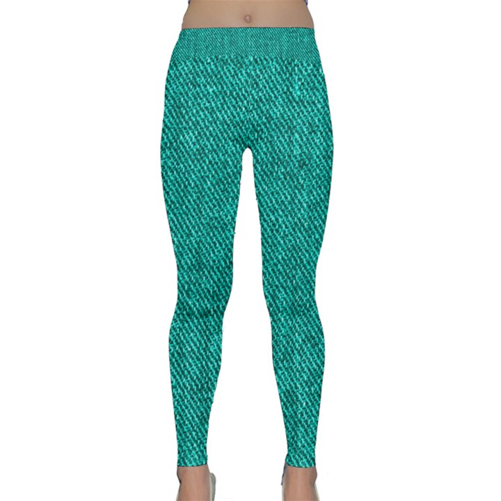 Green Denim Classic Yoga Leggings