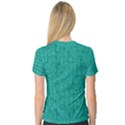 Green Denim V-Neck Sport Mesh Tee View2