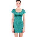 Green Denim Short Sleeve Bodycon Dress View1