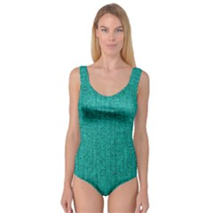 Green Denim Princess Tank Leotard 