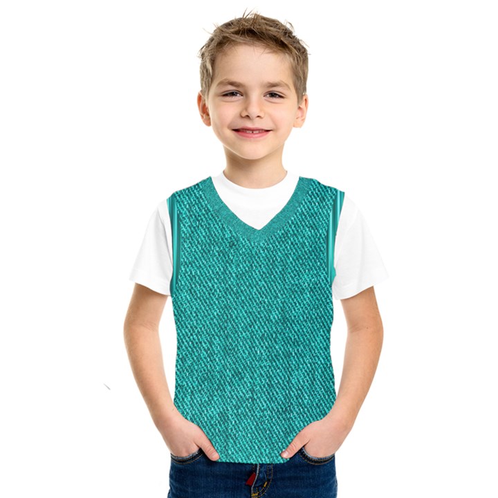 Green Denim Kids  Basketball Tank Top