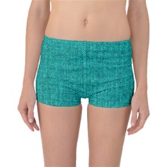 Green Denim Boyleg Bikini Bottoms