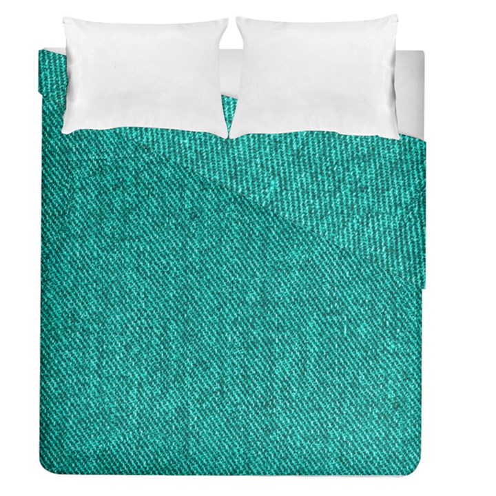 Green Denim Duvet Cover Double Side (Queen Size)