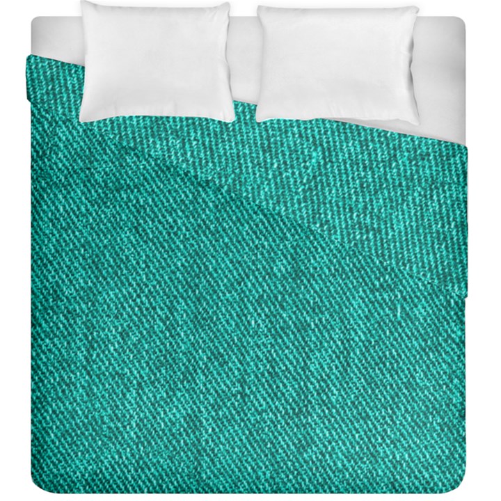 Green Denim Duvet Cover Double Side (King Size)