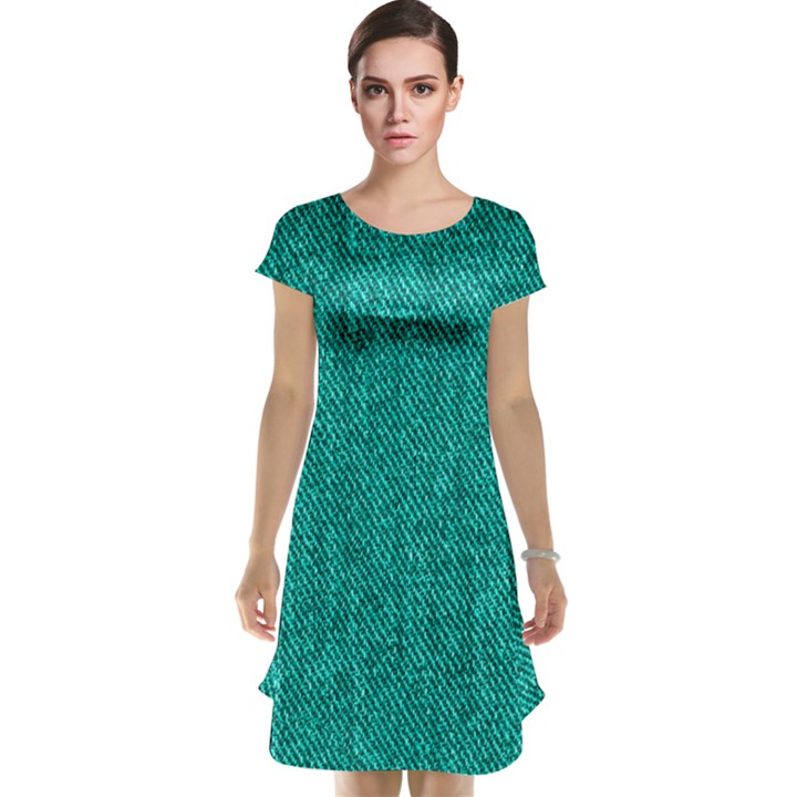 Green Denim Cap Sleeve Nightdress