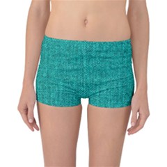 Green Denim Reversible Boyleg Bikini Bottoms