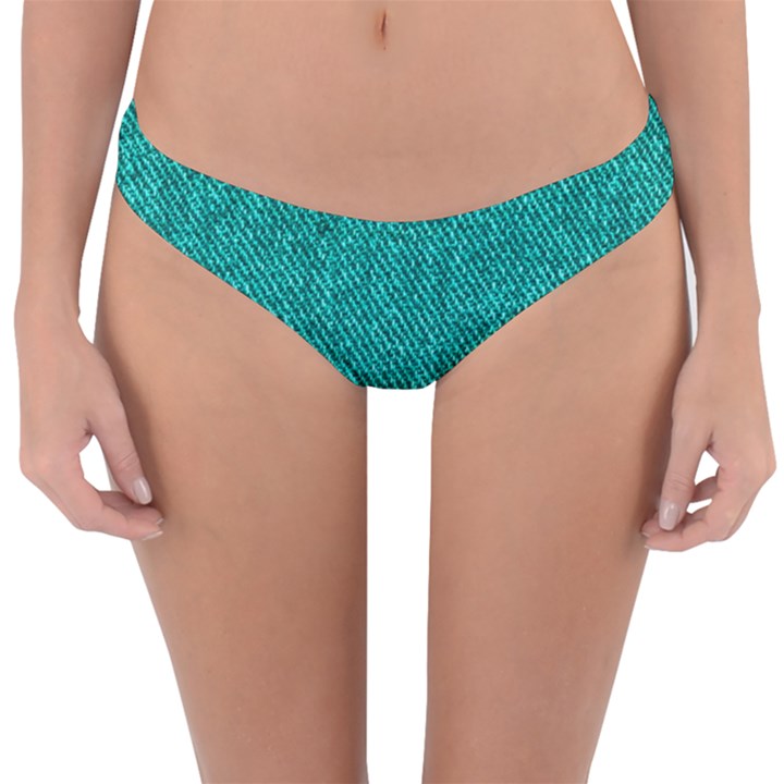 Green Denim Reversible Hipster Bikini Bottoms