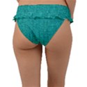 Green Denim Frill Bikini Bottom View2