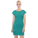 Green Denim Cap Sleeve Bodycon Dress View1