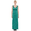 Green Denim Thigh Split Maxi Dress View1