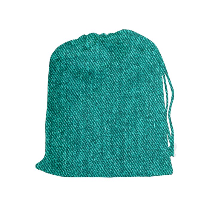 Green Denim Drawstring Pouch (XL)