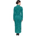 Green Denim Turtleneck Maxi Dress View2