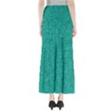 Green Denim Full Length Maxi Skirt View2