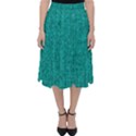 Green Denim Classic Midi Skirt View1