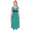 Green Denim Midi Sleeveless Dress View1