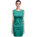 Green Denim Classic Sleeveless Midi Dress View1