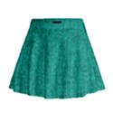 Green Denim Mini Flare Skirt View1