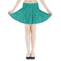 Green Denim Mini Flare Skirt View3