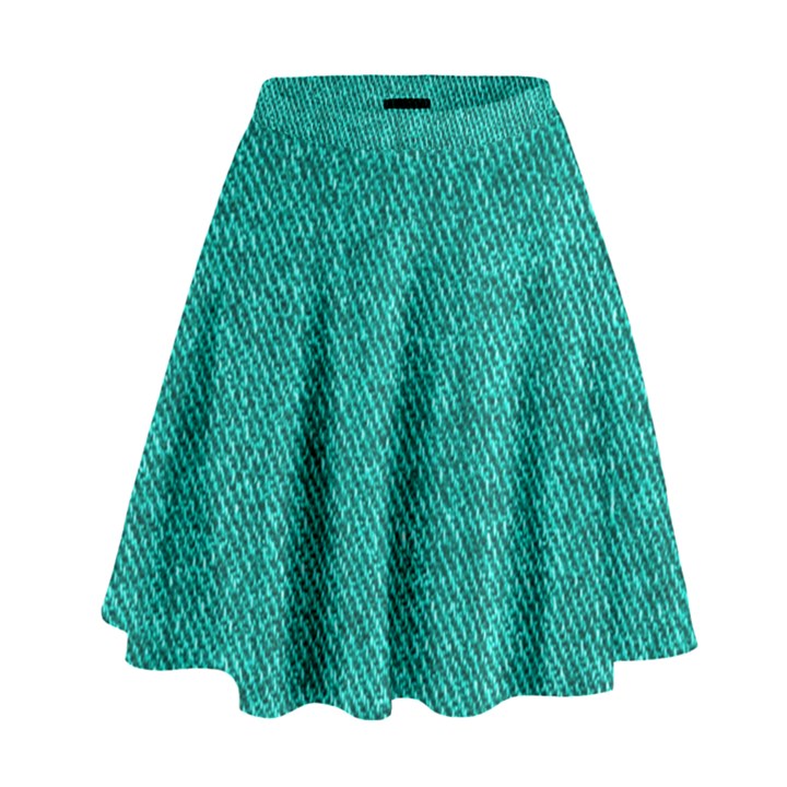 Green Denim High Waist Skirt