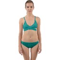 Green Denim Wrap Around Bikini Set View1