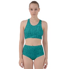 Green Denim Racer Back Bikini Set