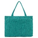 Green Denim Zipper Medium Tote Bag View1