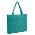 Green Denim Zipper Medium Tote Bag View2