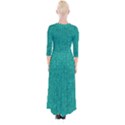 Green Denim Quarter Sleeve Wrap Maxi Dress View2