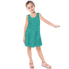 Green Denim Kids  Sleeveless Dress