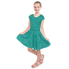 Green Denim Kids  Short Sleeve Dress by ArtsyWishy