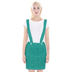 Green Denim Braces Suspender Skirt