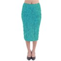 Green Denim Velvet Midi Pencil Skirt View1