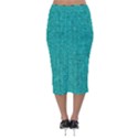 Green Denim Velvet Midi Pencil Skirt View2