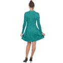 Green Denim Long Sleeve Panel Dress View2