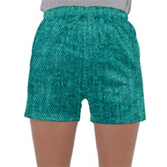 Green Denim Women s Satin Sleepwear Shorts