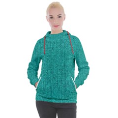 Green Denim Women s Hooded Pullover