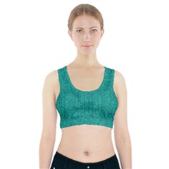 Green Denim Sports Bra With Pocket