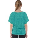 Green Denim V-Neck Dolman Drape Top View2