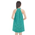 Green Denim Halter Neckline Chiffon Dress  View2