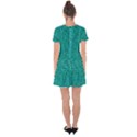 Green Denim Drop Hem Mini Chiffon Dress View2