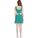 Green Denim Velvet Cutout Dress View2