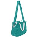 Green Denim Rope Handles Shoulder Strap Bag View2