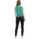 Green Denim V-Neck Cropped Tank Top View2