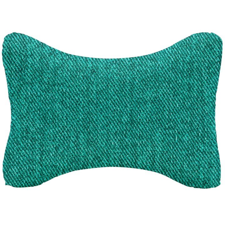 Green Denim Seat Head Rest Cushion